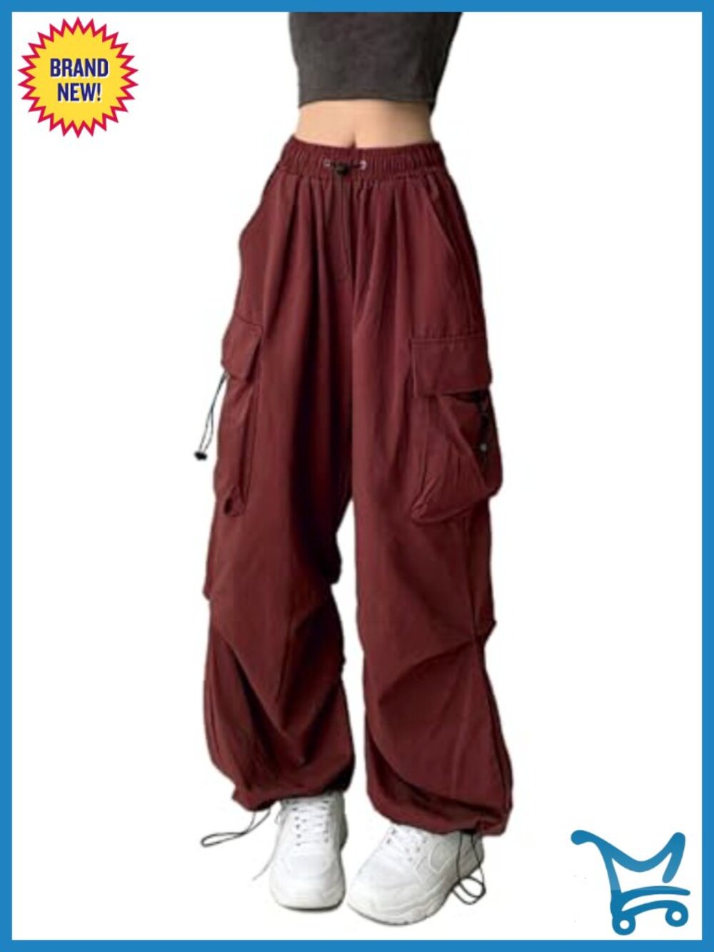 High Waisted Cargo Pants with Pockets